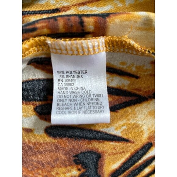 Antonio Melani Abstract Sheath Dress, Brown Yellow Short Sleeve Women’s Size S - Picture 9 of 9